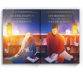 Boek cover met illustraties van een getrouwd koppel dat willen begrijpen islamitische gezin